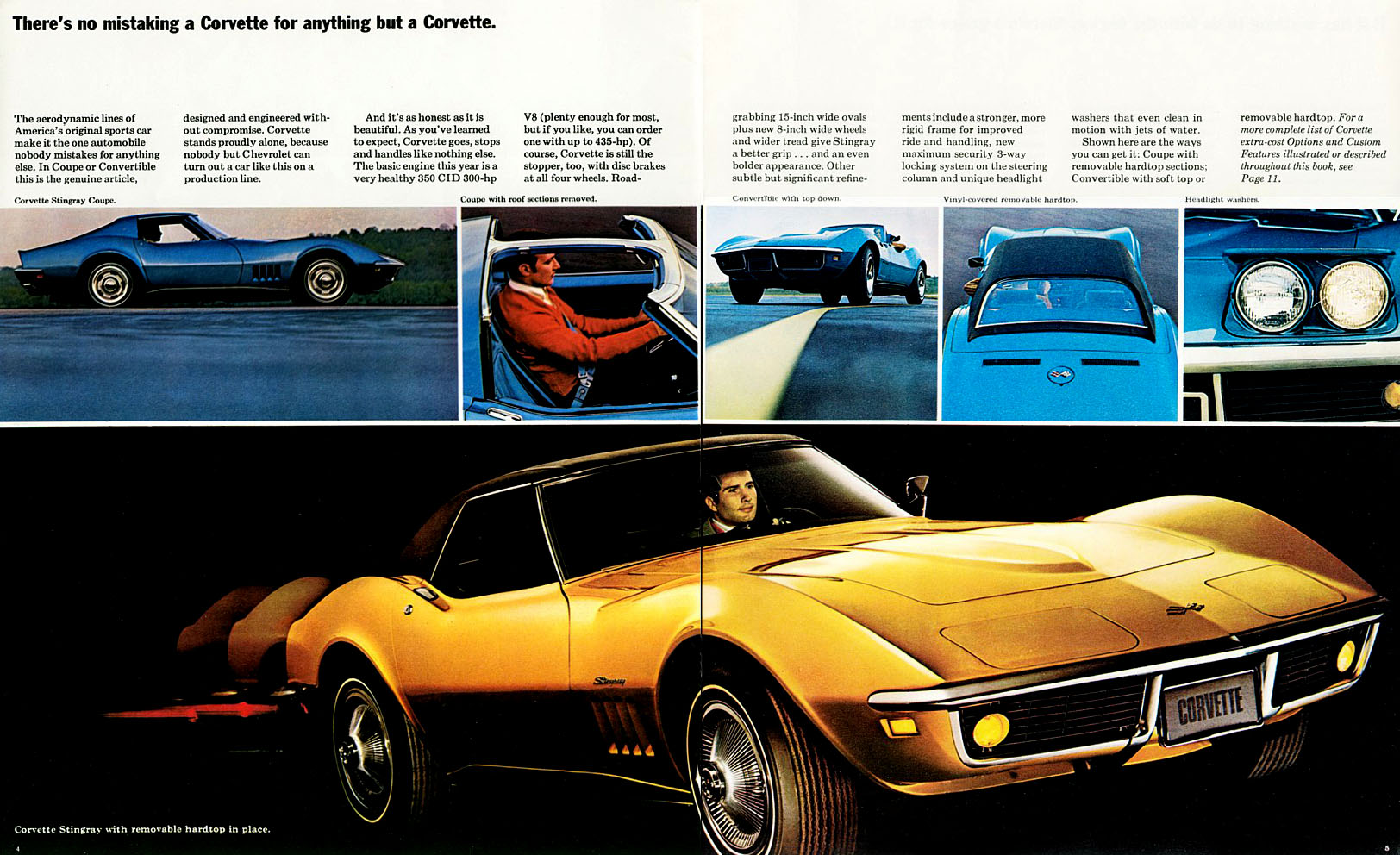 1969 Chevrolet Corvette Sales Brochure 69 Chevy Coupe Stingray 