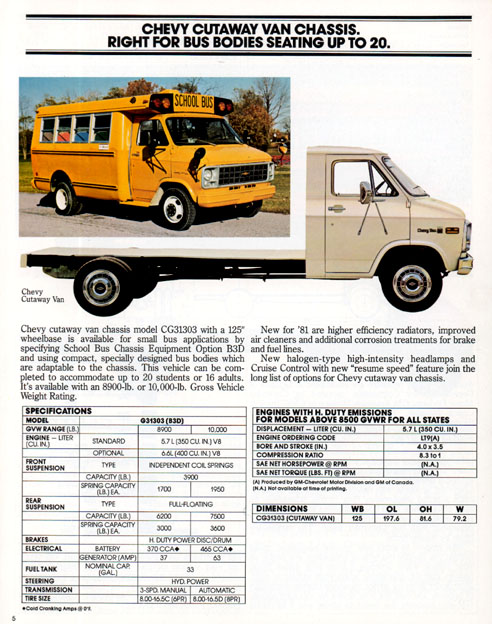 Chevrolet Bus Chassis