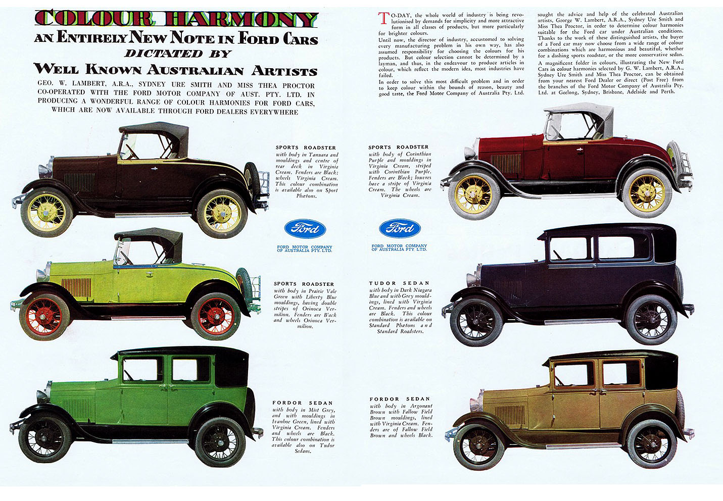 Model A Color Chart