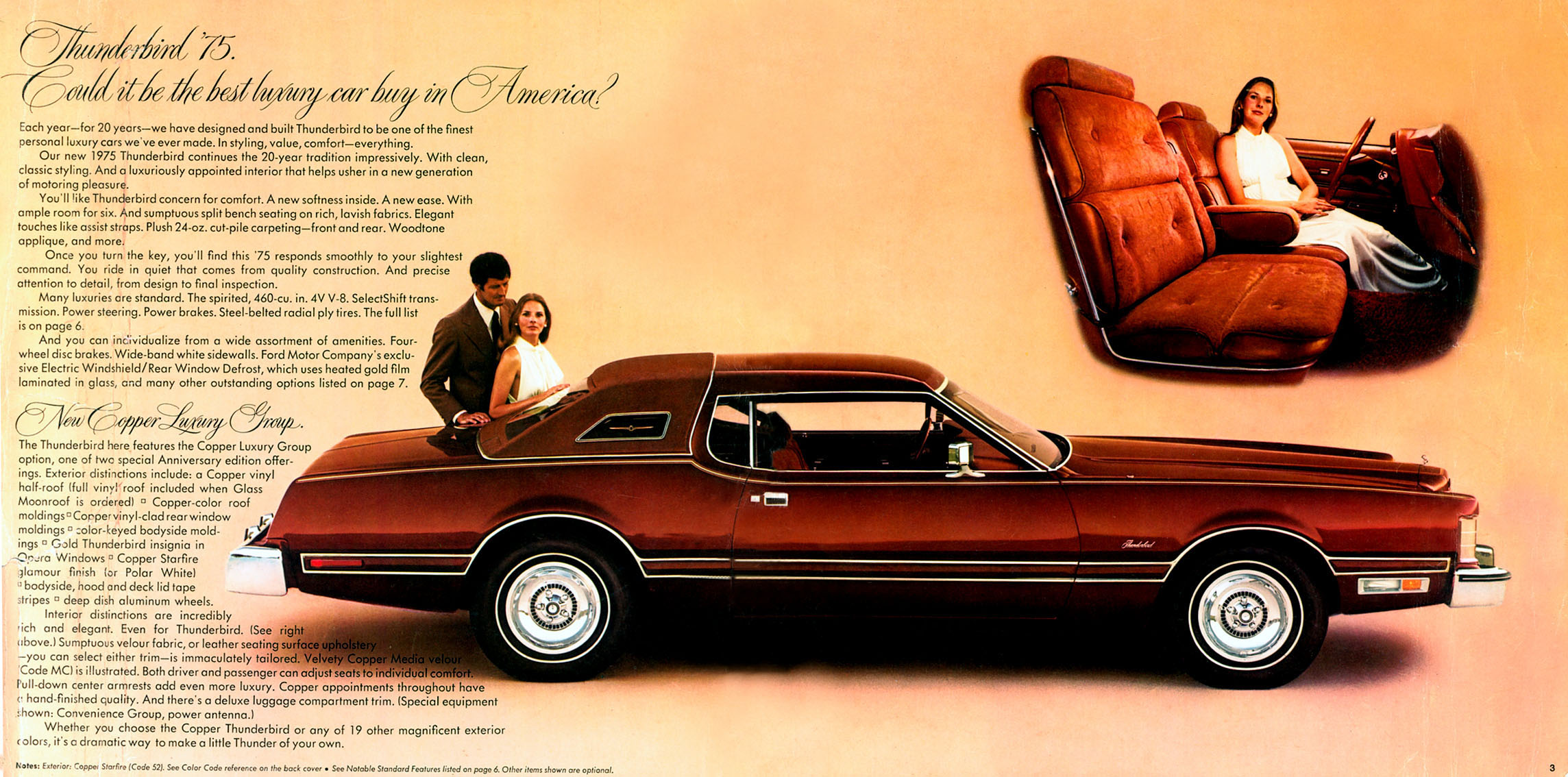 1975 Ford Thunderbird 20th Anniversary Edition Jade Luxury Group Sales Brochure