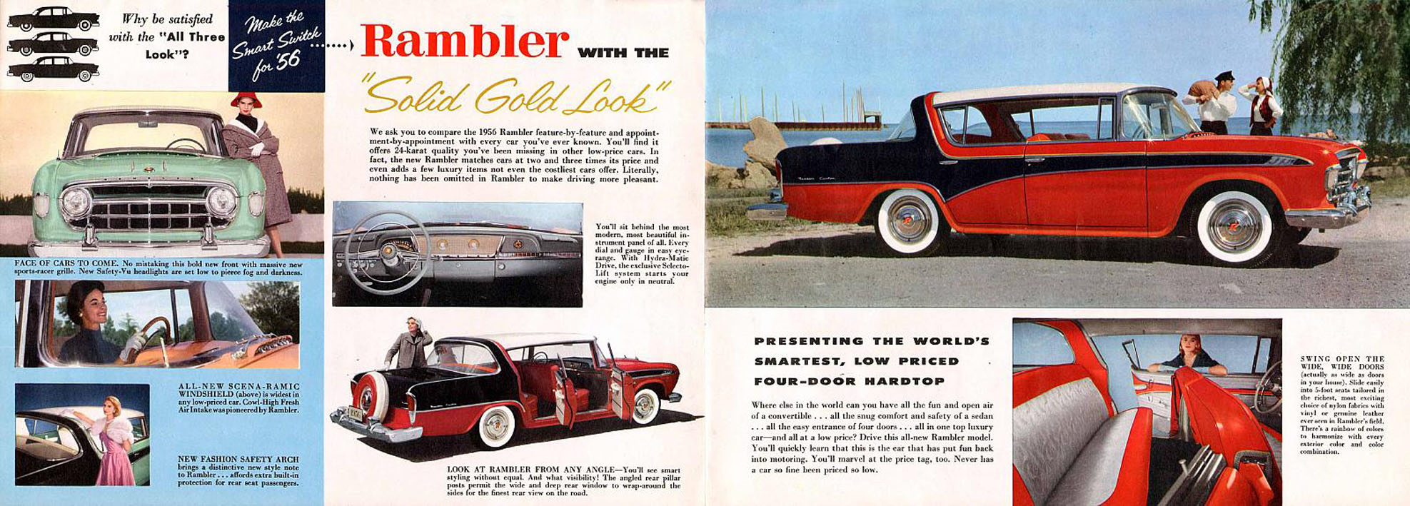 Cars to come. АМС 1956. АМС Рамблер 1956. Brochure AMC rambler. 12 Facts about cars.