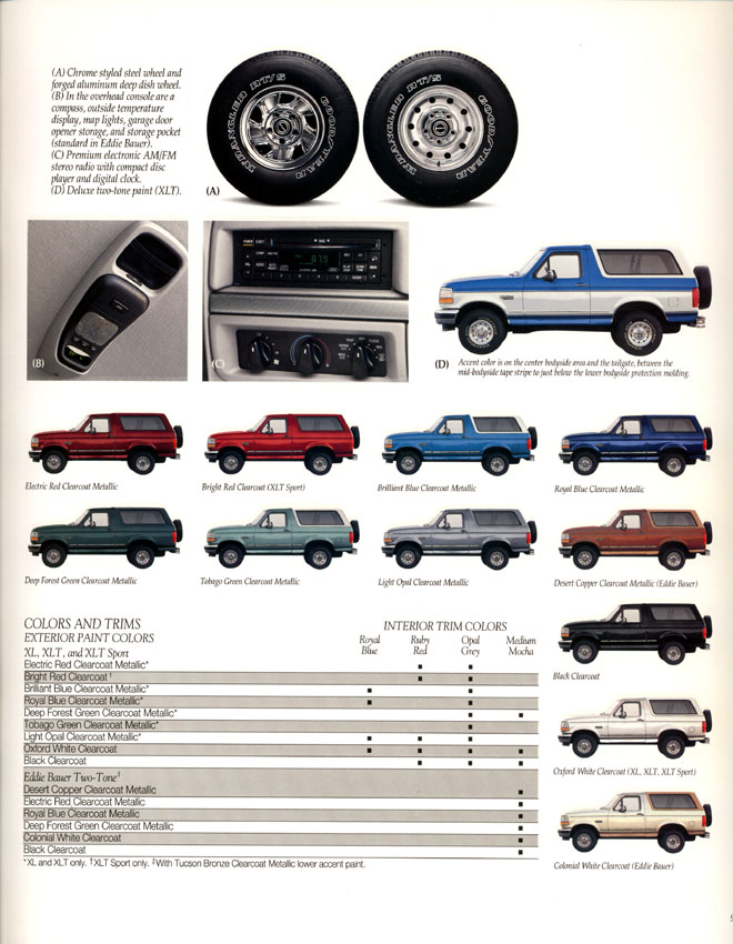 1993 Ford bronco interior colors #2