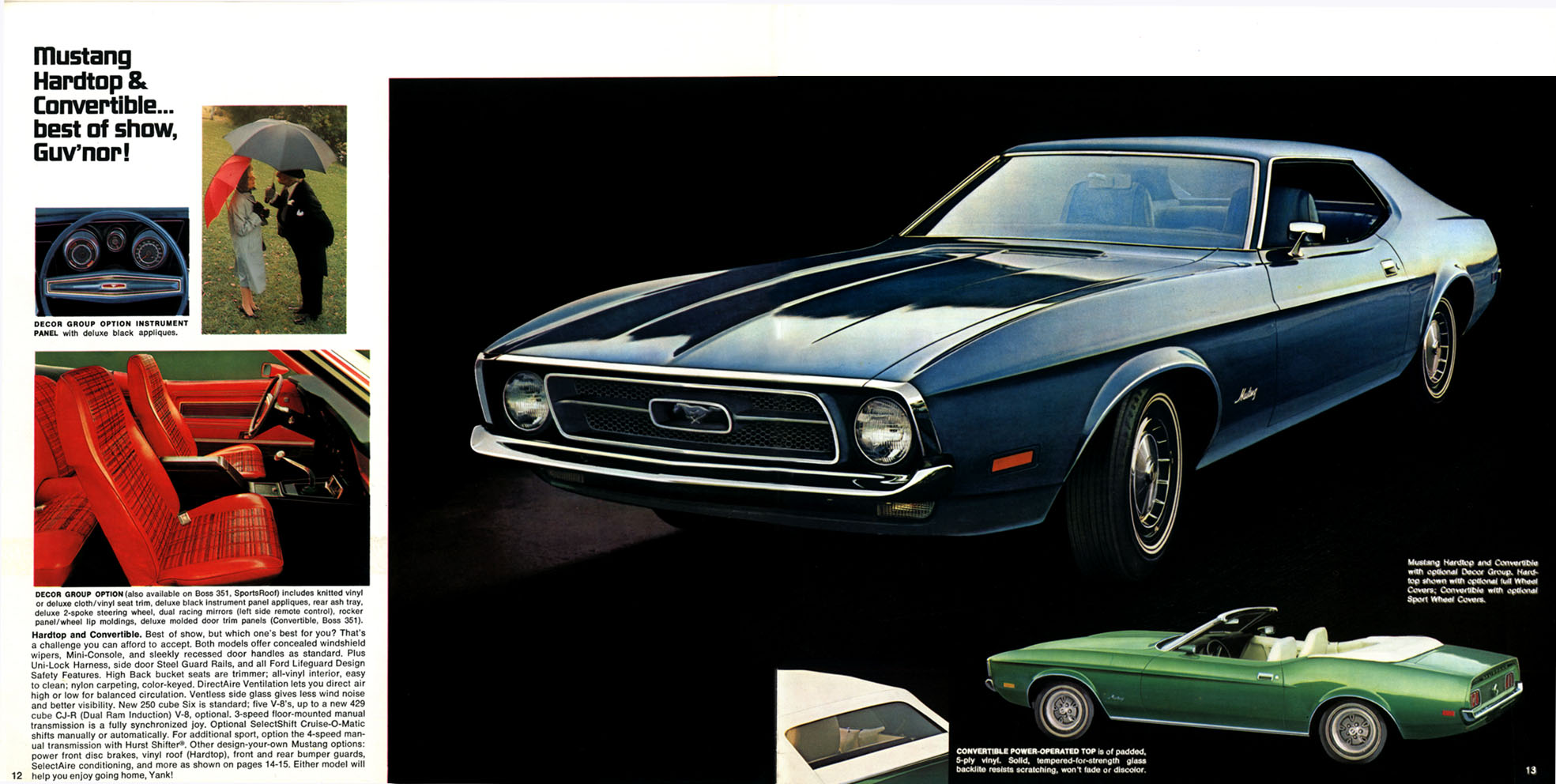 166 FORD Mustang 1971   catalogue english text  8/70 
